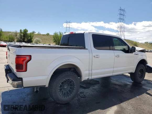 2015 Ford F-150 XLT with VIN 1FTEW1EG4FKD27840, listed as a Copart auction lot 57405215 with 134,036 mi miles and Salvage title. Bid and sale history available at DreamBid. Image 3.