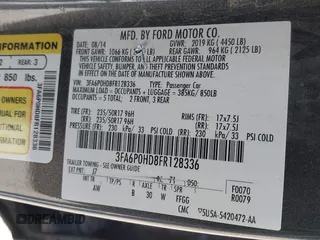 2015 Ford Fusion SE with VIN 3FA6P0HD8FR128336, listed as a IAAI auction lot 42107298 with 150,751 mi miles and . Bid and sale history available at DreamBid. Image 9.
