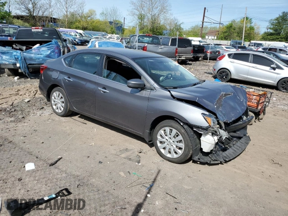 2017 Nissan Sentra SV with VIN 3N1AB7AP2HL707427, listed as a Copart auction lot 54878735 with 86,992 mi miles and Salvage Title. Bid and sale history available at DreamBid. Image 4.