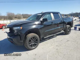 2021 Chevrolet Silverado 1500 LT Trail Boss with VIN 1GCPYFEDXMZ342045, listed as a Copart auction lot 48592785 with 51,789 mi miles and Salvage Title. Bid and sale history available at DreamBid. Image 1.