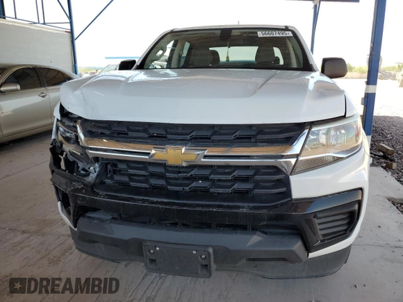 2021 Chevrolet Colorado 2WD Work Truck z VIN 1GCGSBEA6M1106653, wystawiony jako Copart lot #56607495 z przebiegiem 83 978 mil mil oraz Szkoda całkowita • Salvage title. Historia ofert i sprzedaży dostępna na DreamBid. Obrazek 5.