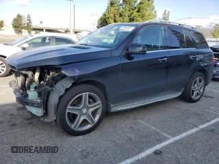 2016 Mercedes-Benz GLE 400 with VIN 4JGDA5GB0GA636498, listed as a Copart auction lot 51512055 with 112,140 mi miles and Salvage title. Bid and sale history available at DreamBid. Image 1.