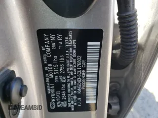 2012 Hyundai Genesis 5.0L R-Spec with VIN KMHGC4DH6CU176802, listed as a Copart auction lot 61242054 with 142,779 mi miles and Salvage Title. Bid and sale history available at carsss.com. Image 15.