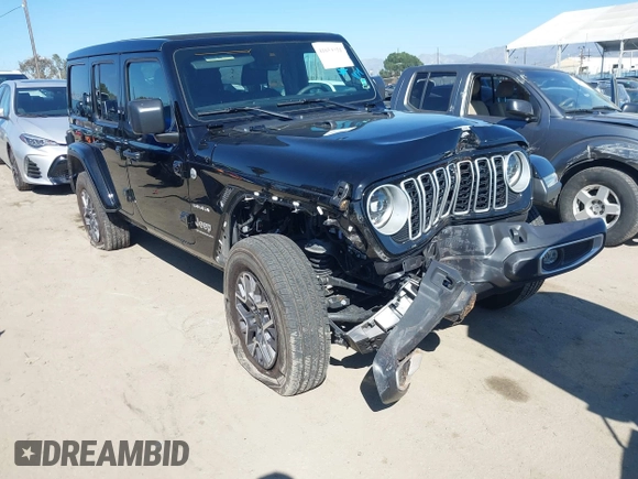 2024 Jeep Wrangler Sahara with VIN 1C4PJXEN9RW111214, listed as a IAAI auction lot 41653921 with 9,118 mi miles and . Bid and sale history available at carsss.com. Image 1.