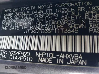 2015 Toyota Prius One z VIN JTDKDTB35F1113645, wystawiony jako IAAI lot #41650965 z przebiegiem 242 077 mil mil oraz . Historia ofert i sprzedaży dostępna na DreamBid. Obrazek 9.