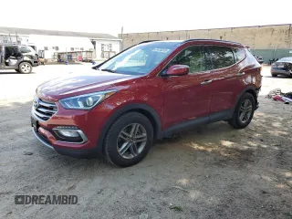 2017 Hyundai Santa Fe 2.4L with VIN 5XYZU3LB5HG411281, listed as a Copart auction lot 61428215 with 51,423 mi miles and Salvage title. Bid and sale history available at DreamBid. Image 1.
