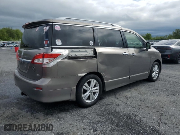 2014 Nissan Quest S with VIN JN8AE2KP9E9105056, listed as a Copart auction lot 56594235 with 117,103 mi miles and Clean title. Bid and sale history available at DreamBid. Image 3.