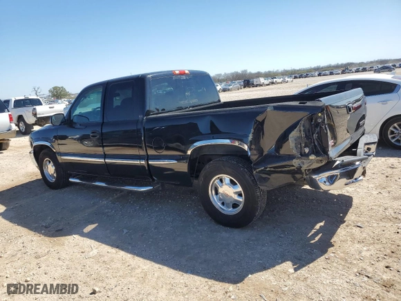 2002 GMC Sierra 1500 SLE with VIN 2GTEC19V221171583, listed as a Copart auction lot 46748355 with 197,932 mi miles and Salvage Title. Bid and sale history available at carsss.com. Image 2.