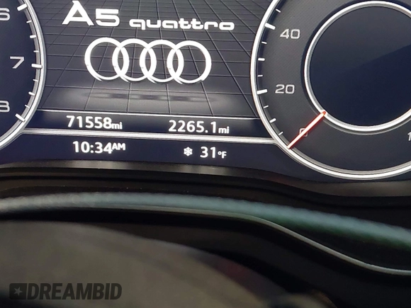 2018 Audi A5 Sportback Premium Plus with VIN WAUENCF52JA133055, listed as a IAAI auction lot 41644106 with 71,558 mi miles. Bid and sale history available at carsss.com. Image 7.
