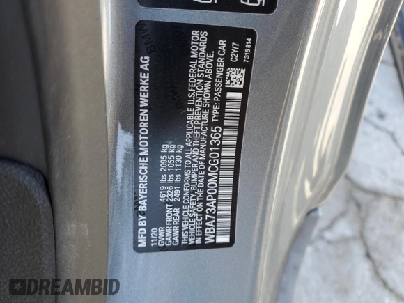 2021 BMW 4 Series 430i xDrive z VIN WBA73AP00MCG01365, wystawiony jako Copart lot #51910375 z przebiegiem 42 641 mil mil oraz Szkoda całkowita • Salvage title. Historia ofert i sprzedaży dostępna na DreamBid. Obrazek 13.