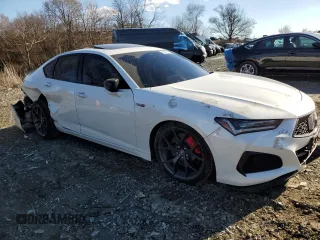 2023 Acura TLX Type S with VIN 19UUB7F98PA002790, listed as a Copart auction lot 43881115 with 53,905 mi miles and Salvage Title. Bid and sale history available at DreamBid. Image 4.