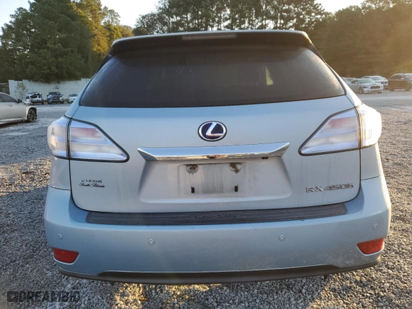 2011 Lexus RX 450h with VIN JTJZB1BA4B2405599, listed as a Copart auction lot 74988634 with 176,133 mi miles and Salvage Title. Bid and sale history available at carsss.com. Image 6.