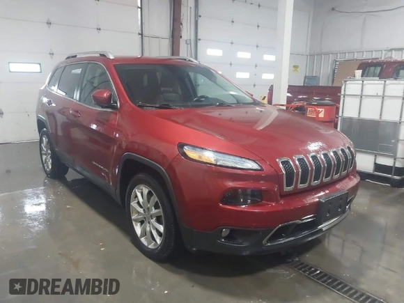 2015 Jeep Cherokee Limited with VIN 1C4PJLDS0FW585595, listed as a IAAI auction lot 41371621 with 102,108 mi miles and . Bid and sale history available at DreamBid. Image 1.