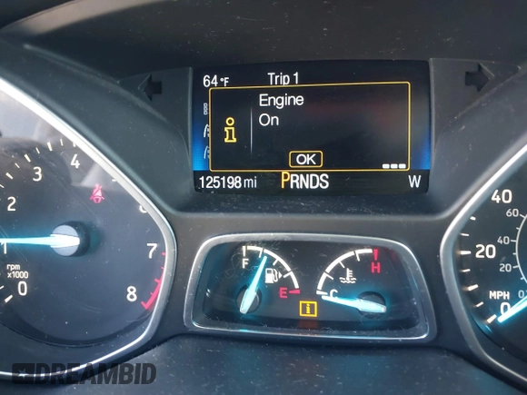 2017 Ford Escape S with VIN 1FMCU0F70HUC04674, listed as a IAAI auction lot 40598472 with 125,198 mi miles. Bid and sale history available at carsss.com. Image 7.