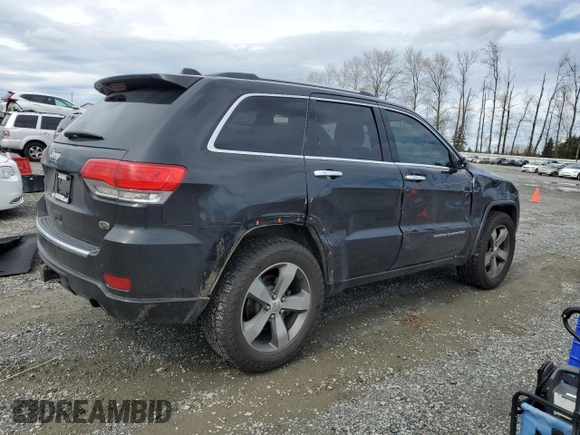 2015 Jeep Grand Cherokee Overland with VIN 1C4RJFCT2FC944001, listed as a Copart auction lot 50500105 with 96,778 mi miles and Salvage Title. Bid and sale history available at carsss.com. Image 3.