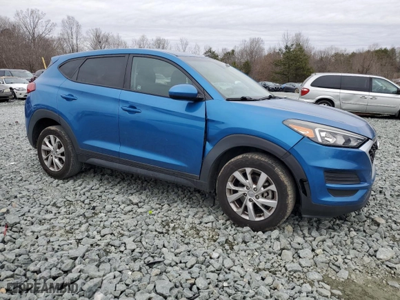2019 Hyundai Tucson SE with VIN KM8J23A42KU956802, listed as a Copart auction lot 43928345 with 105,628 mi miles and Salvage Title. Bid and sale history available at carsss.com. Image 4.