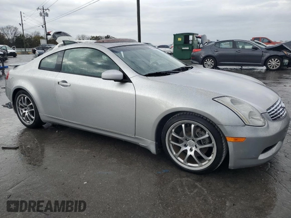 2005 Infiniti G35 Coupe with VIN JNKCV54E05M408692, listed as a Copart auction lot 79323394 with 54,617 mi miles and Salvage Title. Bid and sale history available at carsss.com. Image 4.