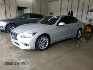 2020 Infiniti Q50 Pure z VIN JN1EV7AP5LM206636, wystawiony jako Copart lot #54479215 z przebiegiem 79 174 mil mil oraz Szkoda całkowita • Salvage title. Historia ofert i sprzedaży dostępna na DreamBid. Obrazek 1.