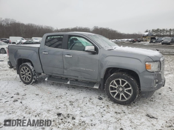 2021 GMC Canyon 4WD Denali with VIN 1GTG6EEN0M1194026, listed as a Copart auction lot 41902315 with 45,710 mi miles and Salvage Title. Bid and sale history available at carsss.com. Image 4.
