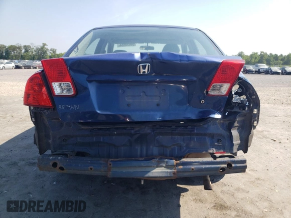 2004 Honda Civic LX with VIN 2HGES16694H612086, listed as a Copart auction lot 59520554 with 112,970 mi miles and Salvage Title. Bid and sale history available at DreamBid. Image 6.