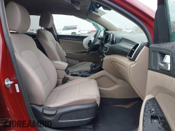 2019 Hyundai Tucson SEL with VIN KM8J33ALXKU855608, listed as a IAAI auction lot 41906199 with 52,741 mi miles. Bid and sale history available at carsss.com. Image 5.