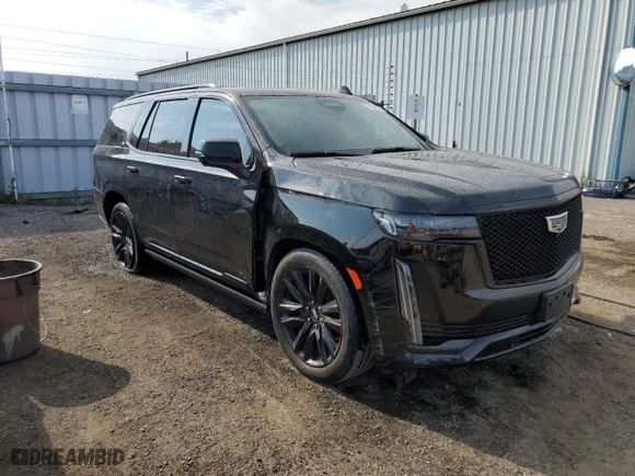 2021 Cadillac Escalade Sport Platinum with VIN 1GYS4GKT1MR375792, listed as a Copart auction lot 71609644 with 101,370 mi miles and Salvage Title. Bid and sale history available at carsss.com. Image 4.