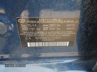 2015 Hyundai Elantra SE z VIN 5NPDH4AE9FH583692, wystawiony jako IAAI lot #42364514 z przebiegiem 156 282 mil mil oraz . Historia ofert i sprzedaży dostępna na DreamBid. Obrazek 9.