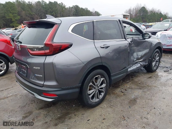 2020 Honda CR-V Hybrid EX-L with VIN 7FART6H8XLE011609, listed as a IAAI auction lot 41573897 with 95,966 mi miles. Bid and sale history available at carsss.com. Image 4.