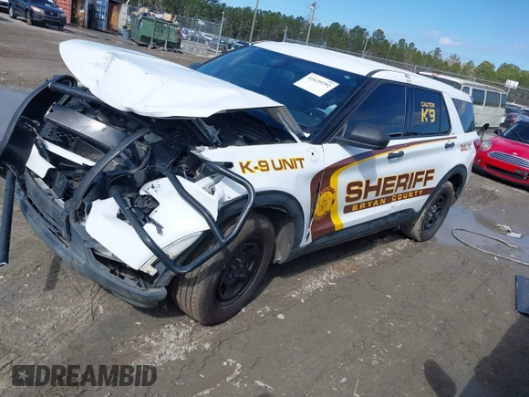 2022 Ford Police Interceptor Utility z VIN 1FM5K8AB9NGA26864, wystawiony jako IAAI lot #41629292 z przebiegiem Nie podano mil oraz . Historia ofert i sprzedaży dostępna na DreamBid. Obrazek 2.