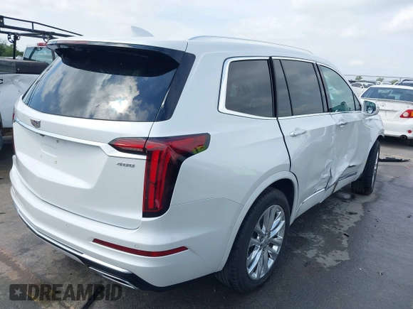 2020 Cadillac XT6 FWD Premium Luxury with VIN 1GYKPCRS9LZ115507, listed as a IAAI auction lot 42063929 with 40,256 mi miles and . Bid and sale history available at DreamBid. Image 4.