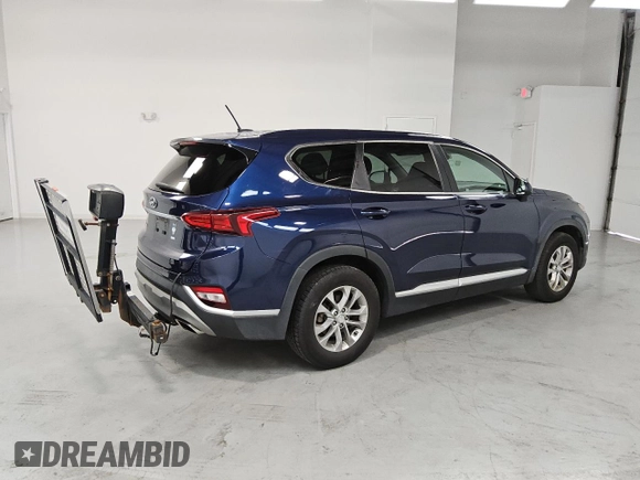 2019 Hyundai Santa Fe SE with VIN 5NMS23AD5KH010970, listed as a Copart auction lot 62312925 with 80,017 mi miles and Clean title. Bid and sale history available at DreamBid. Image 3.