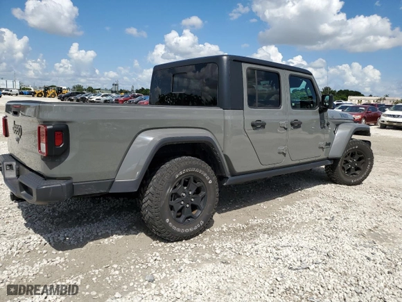 2022 Jeep Gladiator Sport S with VIN 1C6HJTAG5NL130317, listed as a Copart auction lot 71194054 with 44,324 mi miles and Salvage Title. Bid and sale history available at carsss.com. Image 3.