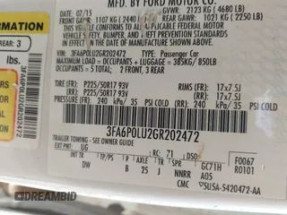 2016 Ford Fusion SE Hybrid z VIN 3FA6P0LU2GR202472, wystawiony jako IAAI lot #42637403 z przebiegiem Nie podano mil oraz . Historia ofert i sprzedaży dostępna na DreamBid. Obrazek 9.