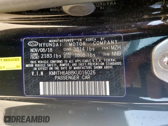 2019 Hyundai Veloster Turbo z VIN KMHTH6AB8KU016026, wystawiony jako Copart lot #50742525 z przebiegiem 61 700 mil mil oraz Szkoda całkowita • Salvage title. Historia ofert i sprzedaży dostępna na DreamBid. Obrazek 12.