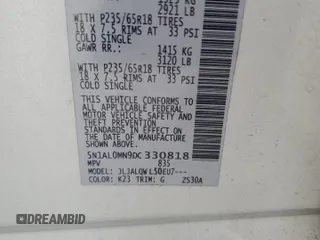 2013 Infiniti JX35 with VIN 5N1AL0MN9DC330818, listed as a Copart auction lot 78020554 with 197,846 mi miles and Salvage Title. Bid and sale history available at carsss.com. Image 13.