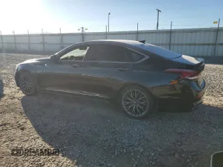 2018 Genesis G80 Sport z VIN KMHGN4JB9JU271815, wystawiony jako Copart lot #46999165 z przebiegiem 96 628 mil mil oraz Czysty tytuł • Clean title. Historia ofert i sprzedaży dostępna na DreamBid. Obrazek 2.