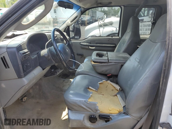 2006 Ford F-250 XL with VIN 1FTSX20576EC87733, listed as a Copart auction lot 62748595 with 285,236 mi miles and Salvage title. Bid and sale history available at DreamBid. Image 7.
