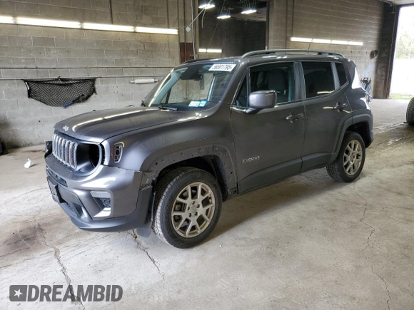 2020 Jeep Renegade Latitude with VIN ZACNJBBB9LPL18157, listed as a Copart auction lot 56581795 with 37,282 mi miles and Salvage title. Bid and sale history available at DreamBid. Image 1.