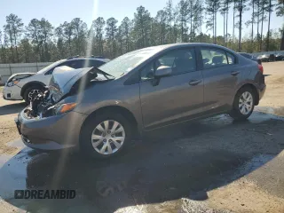 2012 Honda Civic LX with VIN 19XFB2F53CE081719, listed as a Copart auction lot 50922075 with Not Provided miles and Salvage Title. Bid and sale history available at DreamBid. Image 1.