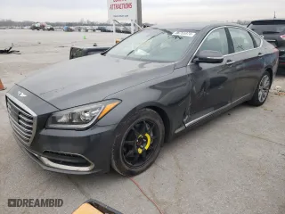 2018 Genesis G80 3.8L with VIN KMHGN4JE2JU223020, listed as a Copart auction lot 36755974 with 132,785 mi miles. Bid and sale history available at carsss.com. Image 1.