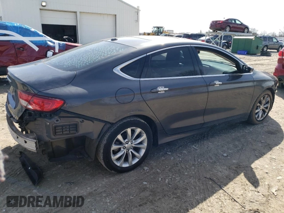 2015 Chrysler 200 C with VIN 1C3CCCCG9FN513908, listed as a Copart auction lot 50049225 with 135,742 mi miles and Salvage Title. Bid and sale history available at carsss.com. Image 3.