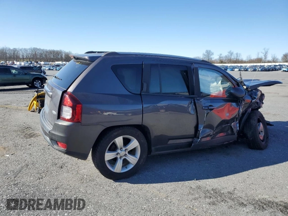 2015 Jeep Compass Latitude with VIN 1C4NJDEB4FD358112, listed as a Copart auction lot 50939385 with 0 mi miles and Salvage Title. Bid and sale history available at carsss.com. Image 3.