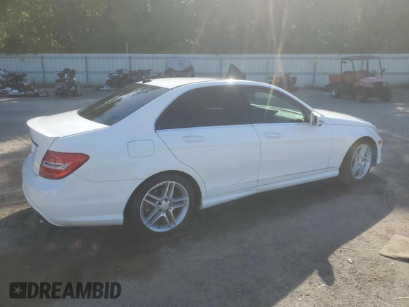 2013 Mercedes-Benz C 350 Sport with VIN WDDGF5HB2DA819212, listed as a Copart auction lot 52918595 with 108,555 mi miles and Salvage Title. Bid and sale history available at DreamBid. Image 3.