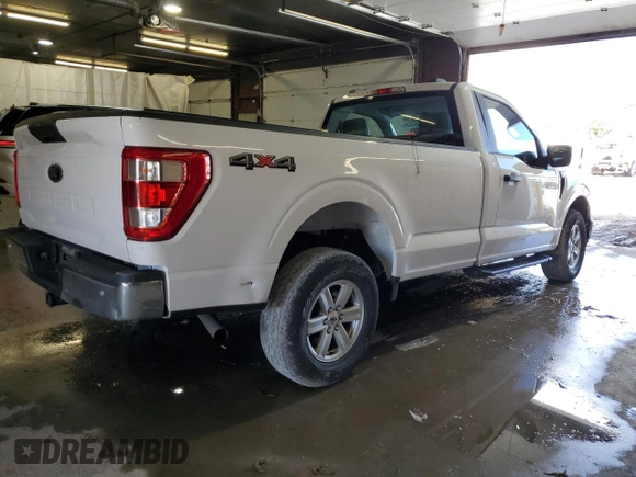 2021 Ford F-150 XL with VIN 1FTMF1EB8MKE16551, listed as a Copart auction lot 54966435 with 41,590 mi miles and Salvage title. Bid and sale history available at DreamBid. Image 3.