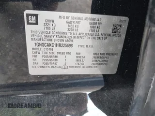 2017 Chevrolet Tahoe LS with VIN 1GNSCAKC1HR225698, listed as a IAAI auction lot 42044712 with 89,605 mi miles and . Bid and sale history available at DreamBid. Image 9.