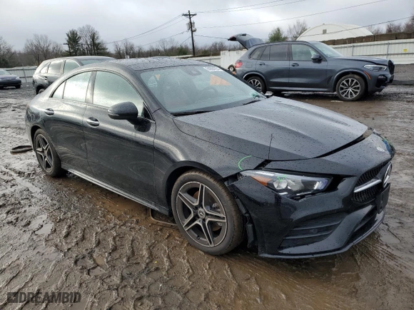 2022 Mercedes-Benz CLA with VIN W1K5J4HB6NN321119, listed as a Copart auction lot 84884294 with 22,586 mi miles and Salvage Title. Bid and sale history available at carsss.com. Image 4.