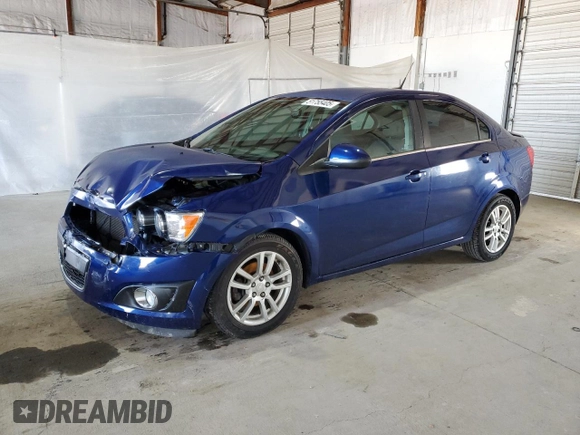 2014 Chevrolet Sonic LT with VIN 1G1JC5SHXE4171858, listed as a Copart auction lot 51755405 with 108,004 mi miles and Salvage Title. Bid and sale history available at DreamBid. Image 1.