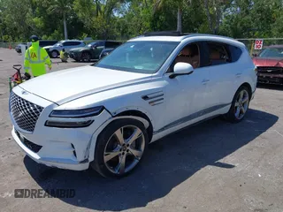 2024 Genesis GV80 z VIN KMUHCESC5RU205007, wystawiony jako IAAI lot #42217995 z przebiegiem Nie podano mil oraz . Historia ofert i sprzedaży dostępna na DreamBid. Obrazek 2.