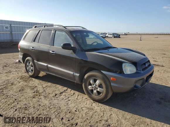 2005 Hyundai Santa Fe GLS with VIN KM8SC13E95U984600, listed as a Copart auction lot 63129694 with 184,357 mi miles and Salvage Title. Bid and sale history available at carsss.com. Image 4.