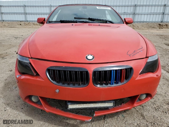 2004 BMW 6 Series 645Ci with VIN WBAEK73414B321494, listed as a Copart auction lot 48622035 with 221,764 mi miles and Clean Title. Bid and sale history available at carsss.com. Image 5.